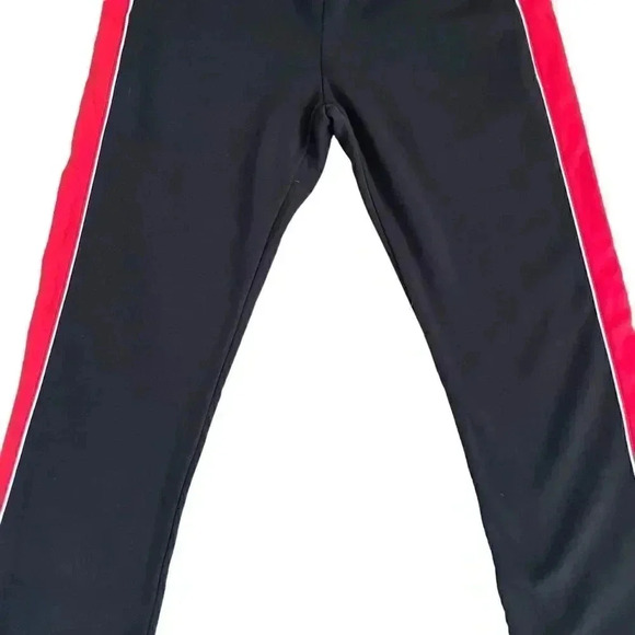 NWT Blue Gear Black Red Stripe Cotton Blend Track Straigt
Leg Cozy Mens Pants M - Picture 3 of 14